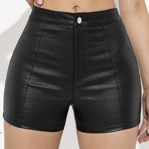 Faux Leather Shorts